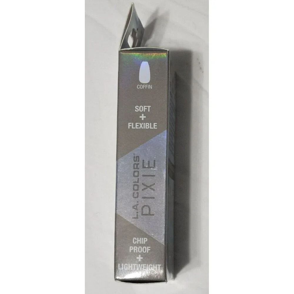 LA Colors Pixie Holographic 33 Piece Nail Tip Kit Twinkling CNT100 Coffin